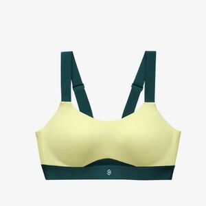 ThirdLove Yellow and Green Sports Bra Seamless Design
